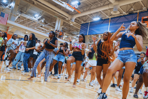 students dancing at Late Night At The Rec
