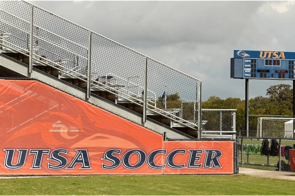 Park West Athletics complex stands and scoreboard