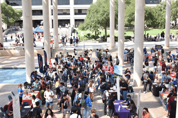 job fair in the Sombrilla Plaza