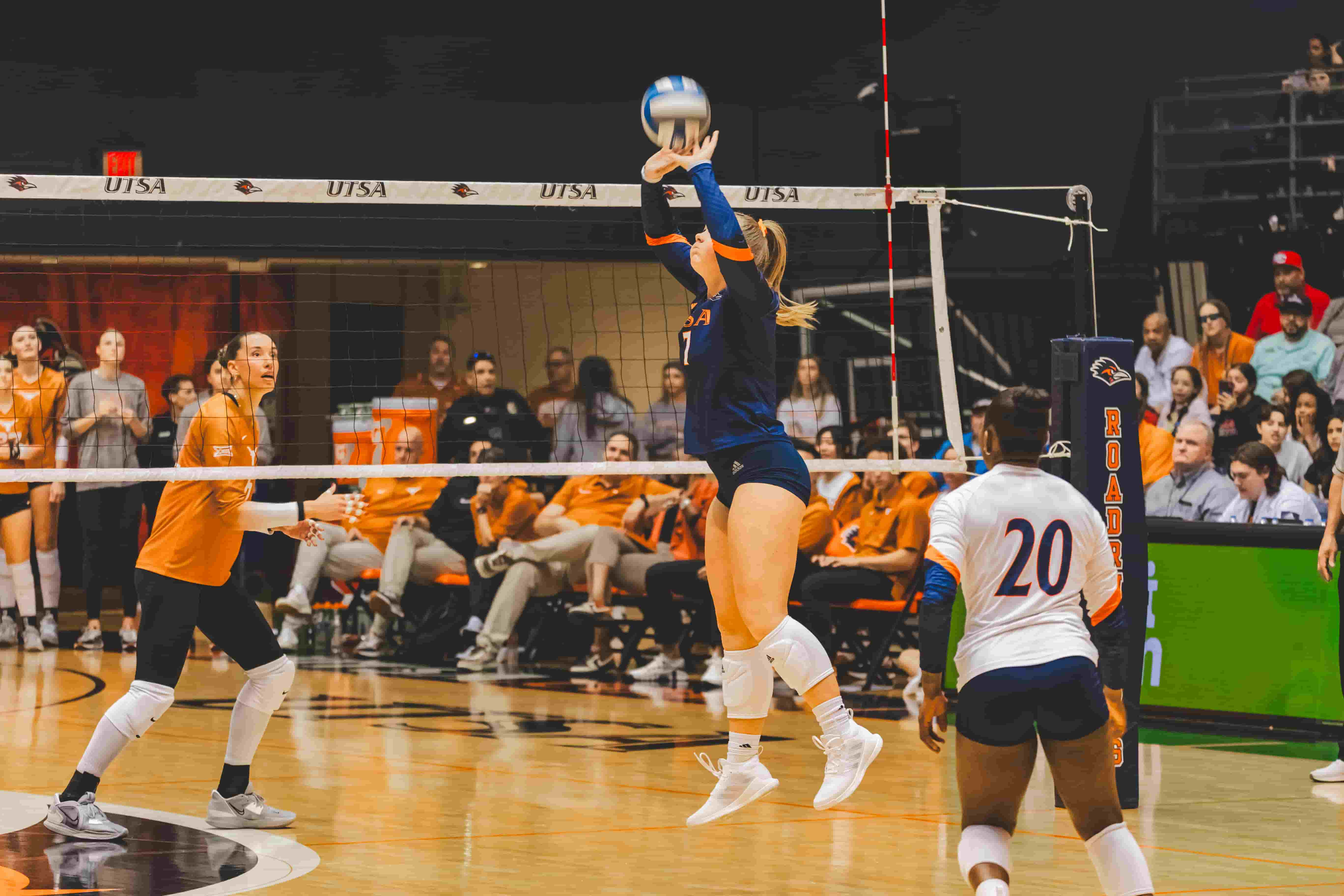 volleyball player setting the ball